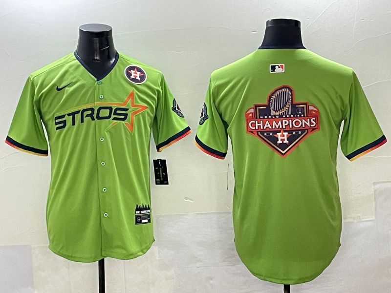 Men Houston Astros Blank Green three generations Joint Name 2025 Nike MLB Jersey style 24->houston astros->MLB Jersey